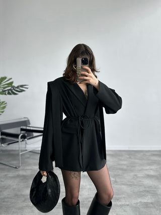 Mila Siyah Premium Ceket